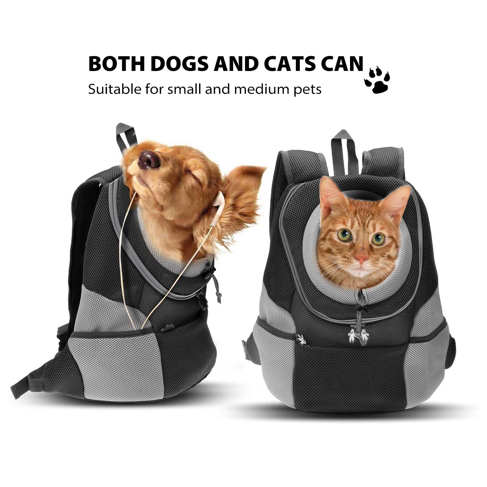 Dog Backpack Carrier for Small Dogs & Cats - Lightweight Pet Travel Carrier Backpack with Breathable Mesh | Perfect for Hiking, Air Travel & Outdoor Adventures