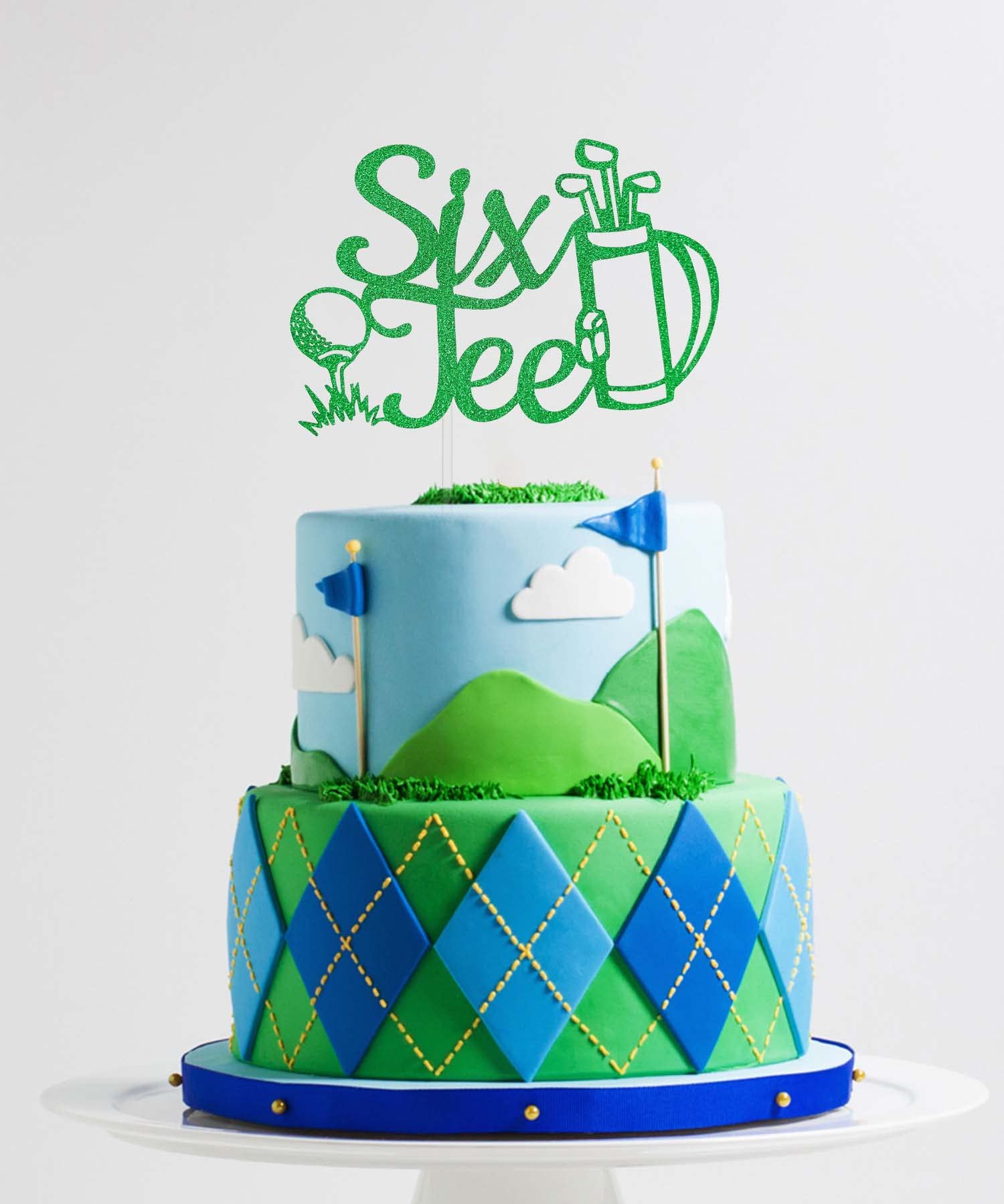 60th Birthday Cake Topper - Golf Theme Decorations for 60 Sixty Sign, Funny Golf Party Supplies & Favors for Golfer Fans | Perfect for Golf Retirement Parties, Milestone Celebrations & Sports-Themed Events