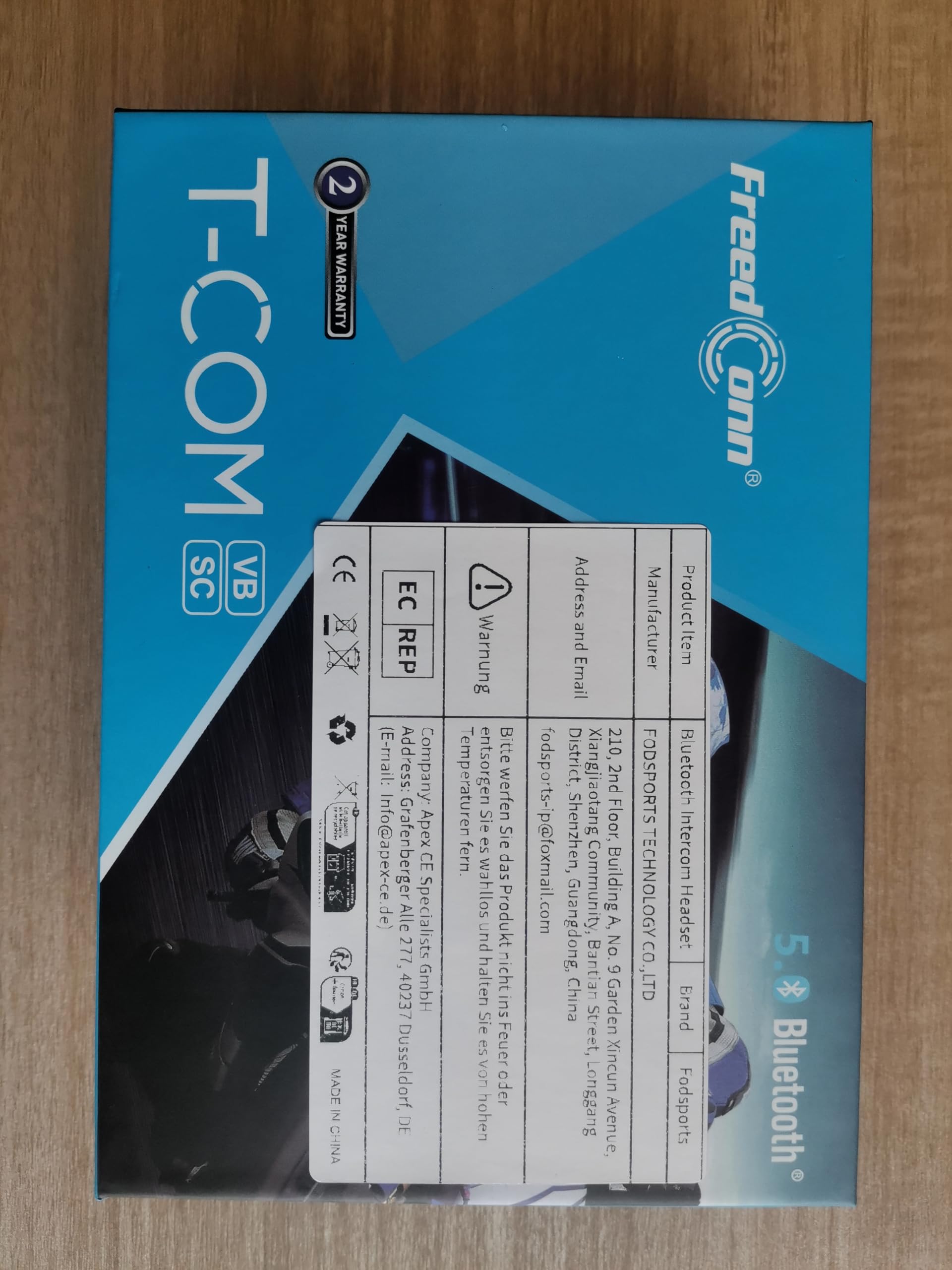 FreedConn T-comVB Motorcycle Bluetooth Intercom Headset - Waterproof BT5.0 Helmet Communication System with 800m Range, GPS, FM Radio, MP3 & Music Sharing (2-Pack with Soft/Hard Mic) - Perfect for Group Riding, Touring & Adventure Motorcycles