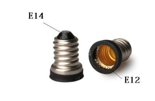 E14 to E12 Candelabra Socket Adapter - 1 Pack LED Bulb Converter for European Lamp Base Holder | Perfect for Chandeliers, Ceiling Fans & Vintage Light Fixtures