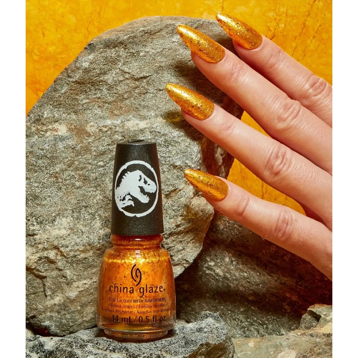 China Glaze Preserved In Amber Nail Polish 0.5 oz #85236 - Long-Lasting Shimmer for Fall & Winter Manicures