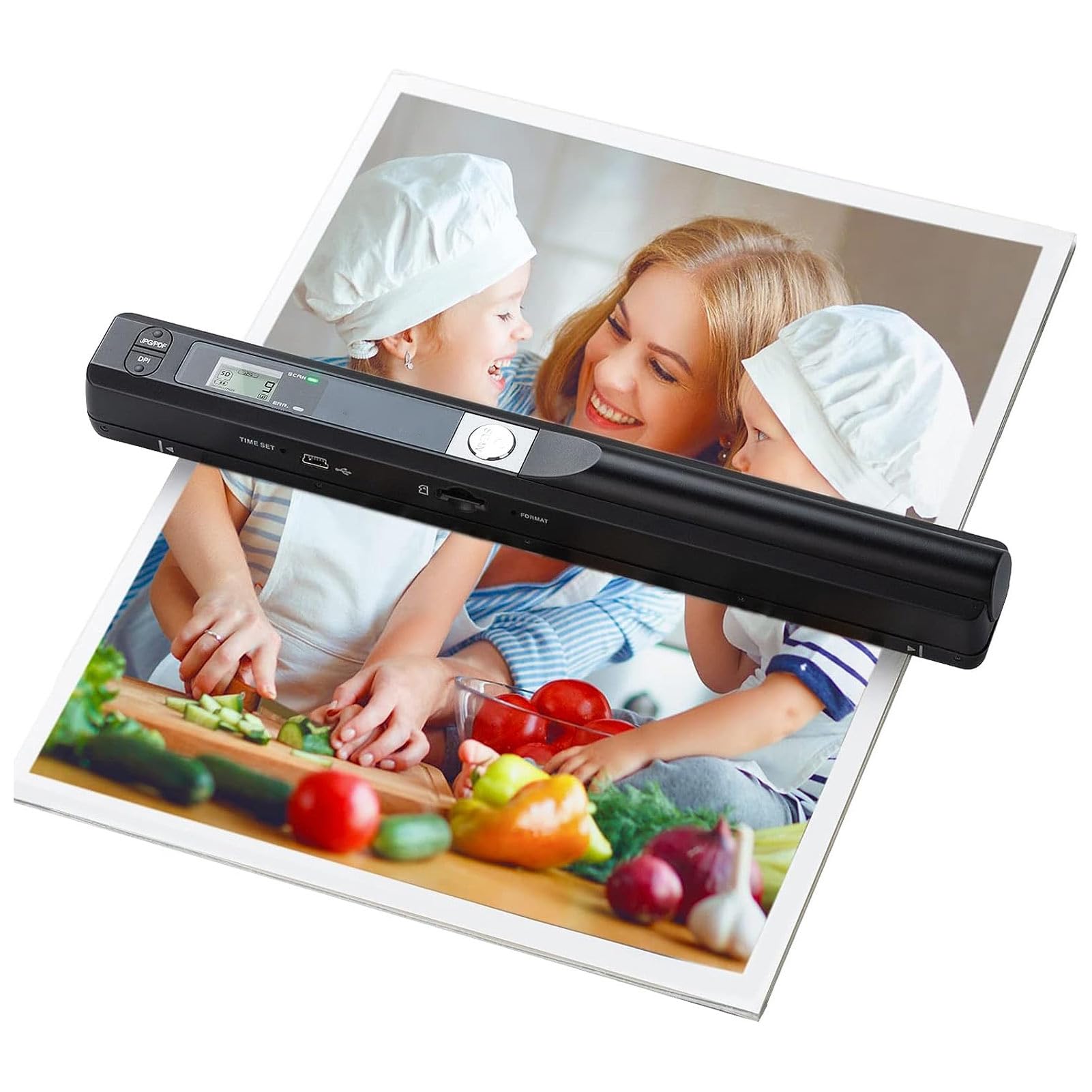 Portable Handheld Scanner 900DPI - Fast & Easy Connect USB Scanner for A4 Documents (Black) | Perfect for Office, Home & Travel Document Scanning