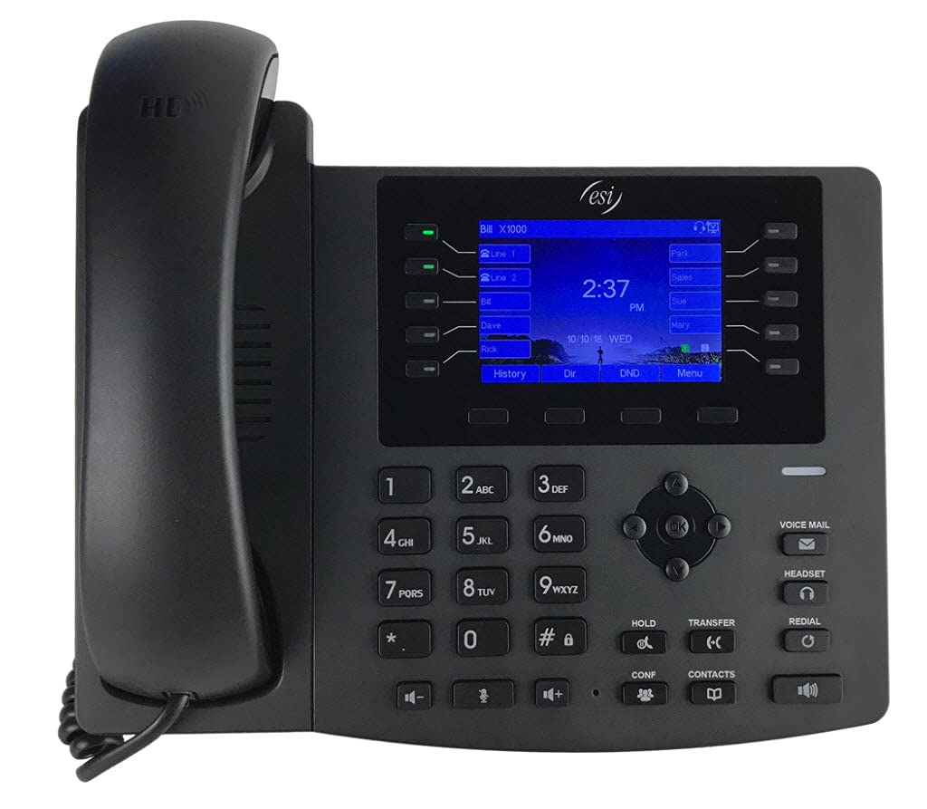 ePhone4x Enterprise IP Phone - Business VoIP Phone with HD Voice, 4-Line Support, and PoE - Ideal for Office, Call Center & Remote Work