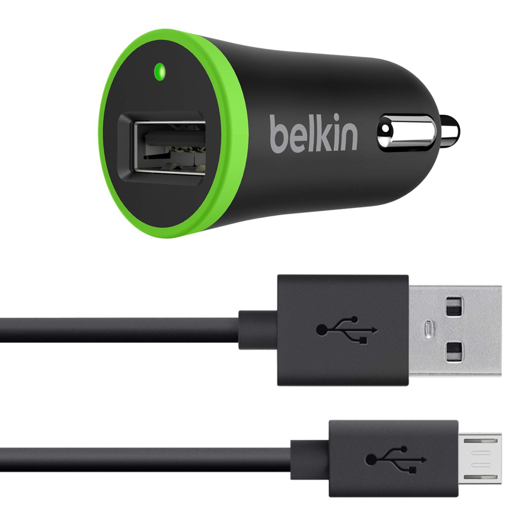 Belkin MiXiT Dual Port Car Charger with 4ft Micro USB Cable - Fast Charging for Smartphones & Tablets - Perfect for Road Trips & Commuting (Black)
