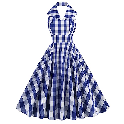 Blue White Plaid-lapel