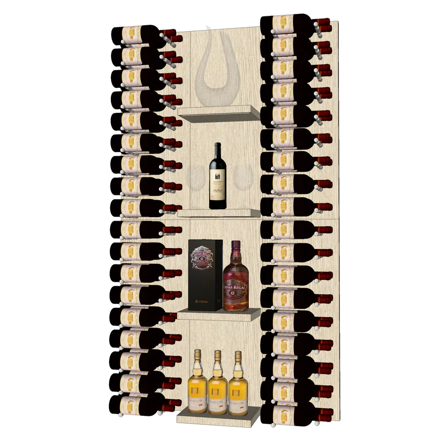 Blue Grouse THE WINE BAR VINdustry Wine Wall - Premium Wine Storage & Display Rack for Home Bars, Restaurants, and Wine Cellars
