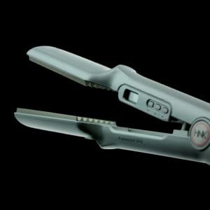 Premium HNK HAIR N KRAFT Ceramic Hair Crimper for Frizz Control - Fast Heating Styling Iron with Ceramic Coated Plates (Grey) - Perfect for Salon, Home Use & Travel Styling