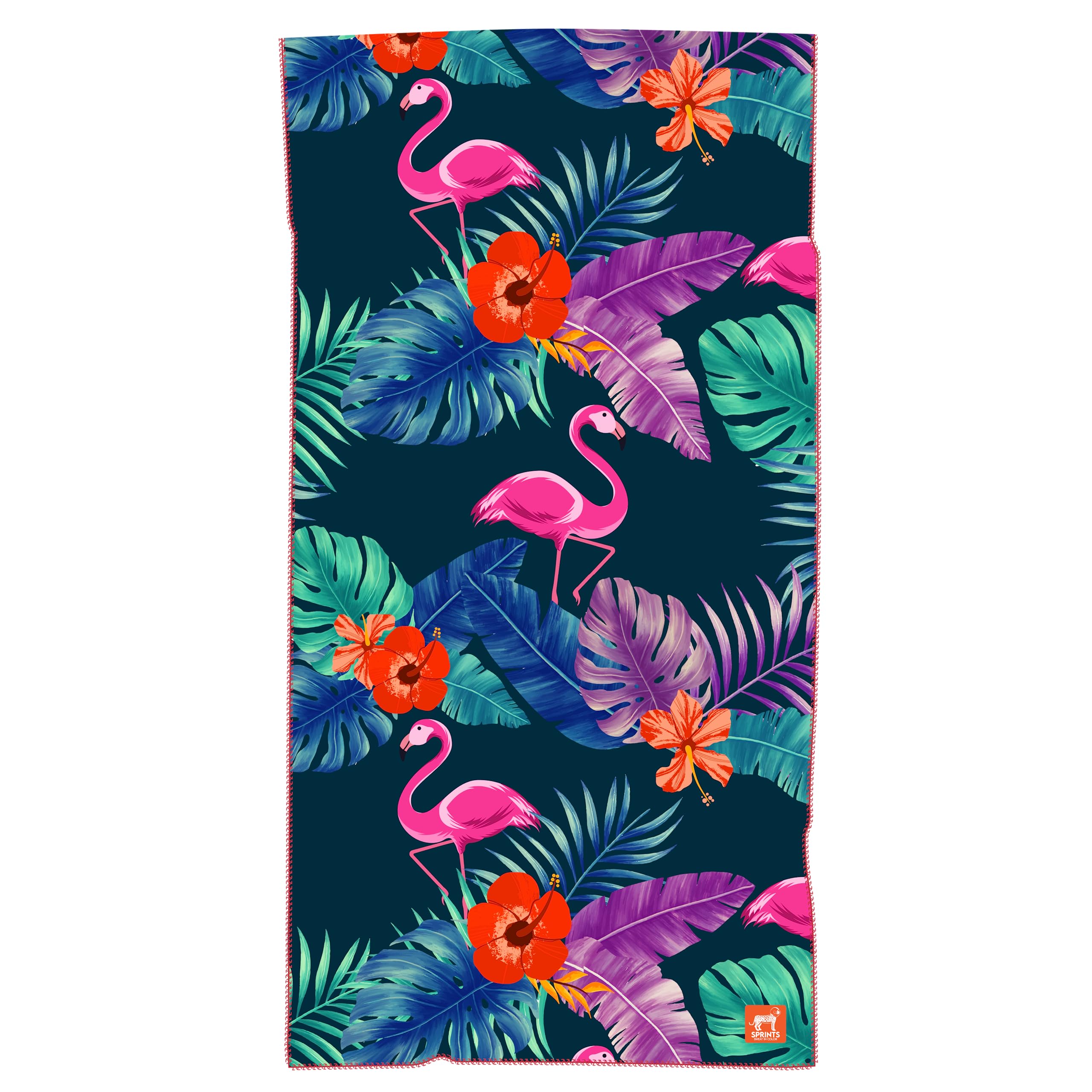 Premium Moisture-Wicking Running Towel & Car Seat Cover - Full-Sized Athletic Towel with Flamingo Design | Perfect for Workouts, Sports & Travel