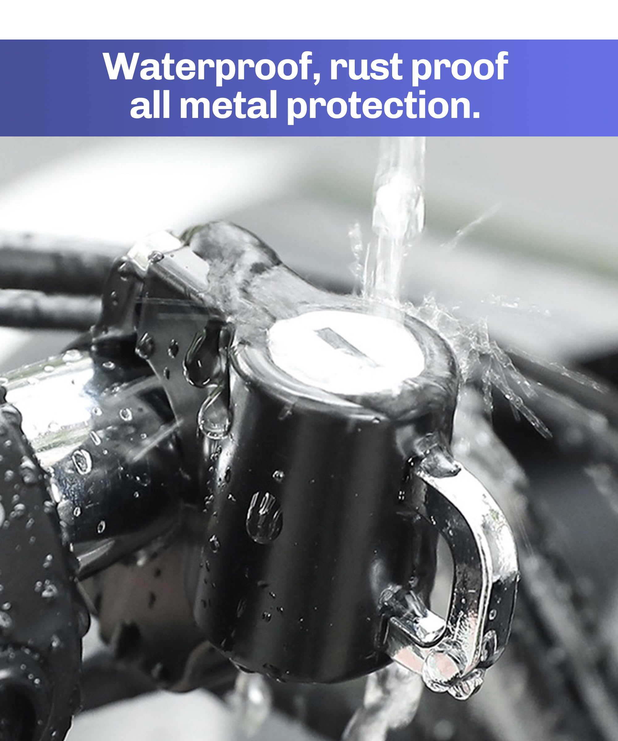 2Pcs Universal Motorcycle Helmet Lock 22-28mm - Anti-Theft Security with Keys for Outdoor Riding