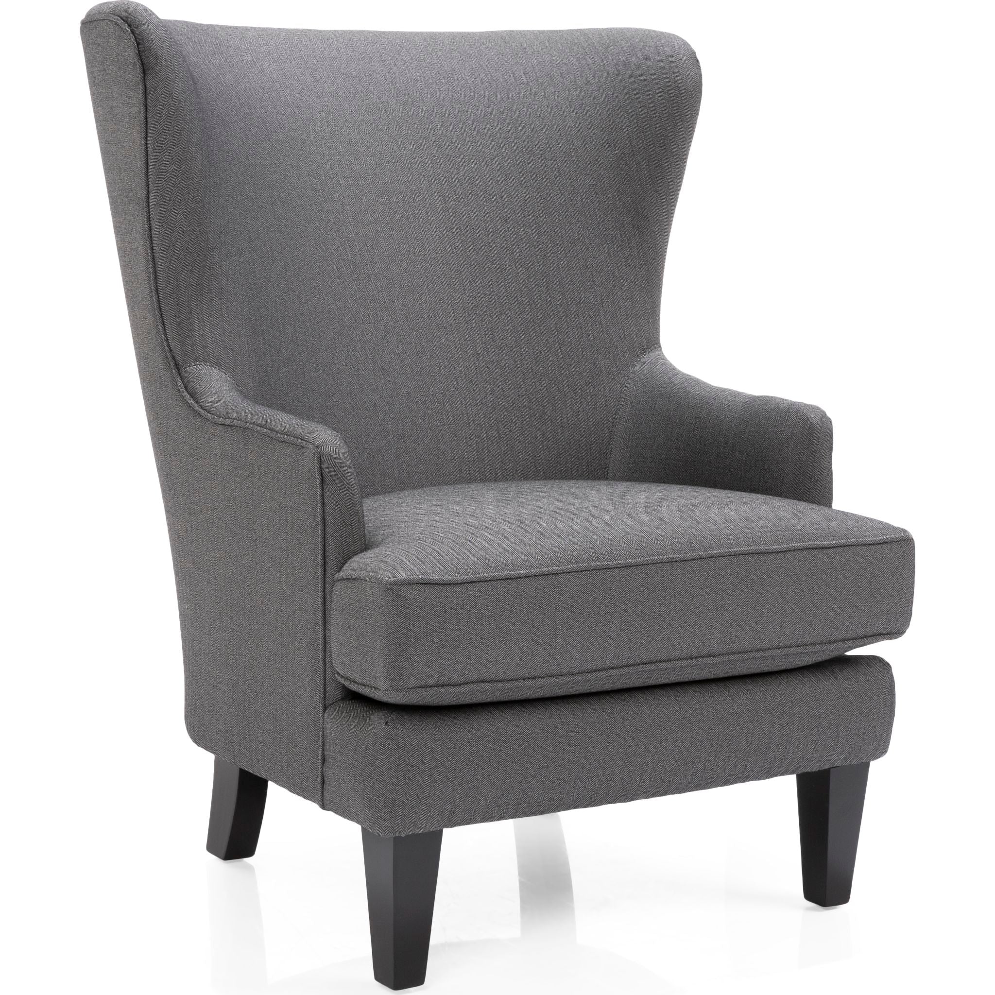 Amanda Accent Chair Rosetta Black - Modern Upholstered Living Room Armchair with Nailhead Trim for Home Office, Lounge & Bedroom Decor