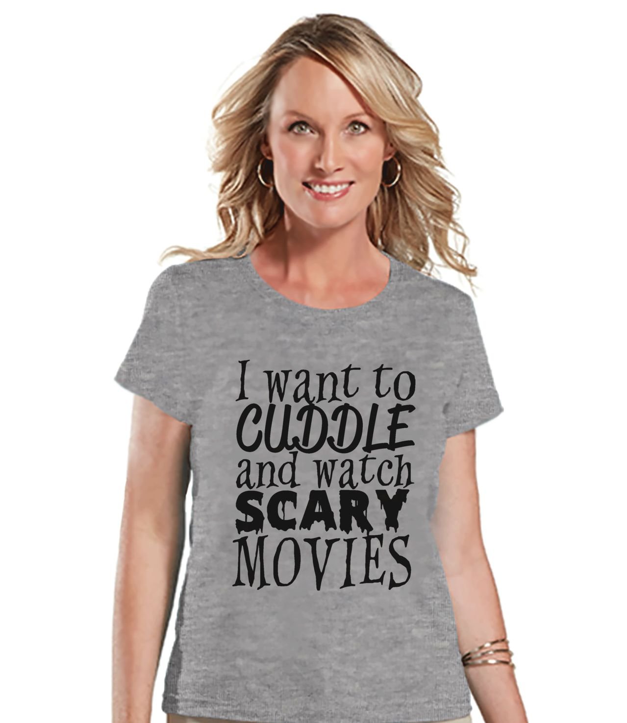 Custom Halloween Scary Movie T-Shirt for Women - Funny Horror Film Party Shirt - Perfect for Halloween Costumes, Movie Nights & Themed Parties