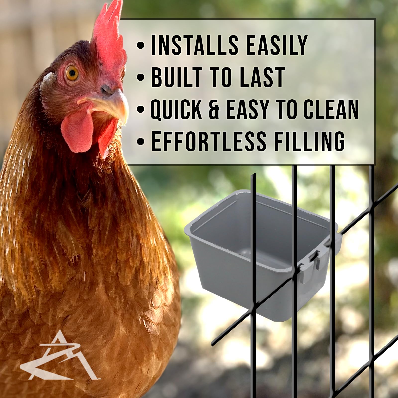 Durable Plastic Gray Cage Bowls - 12-Pack for Farm Animals & Pets | Feeding & Watering Solution