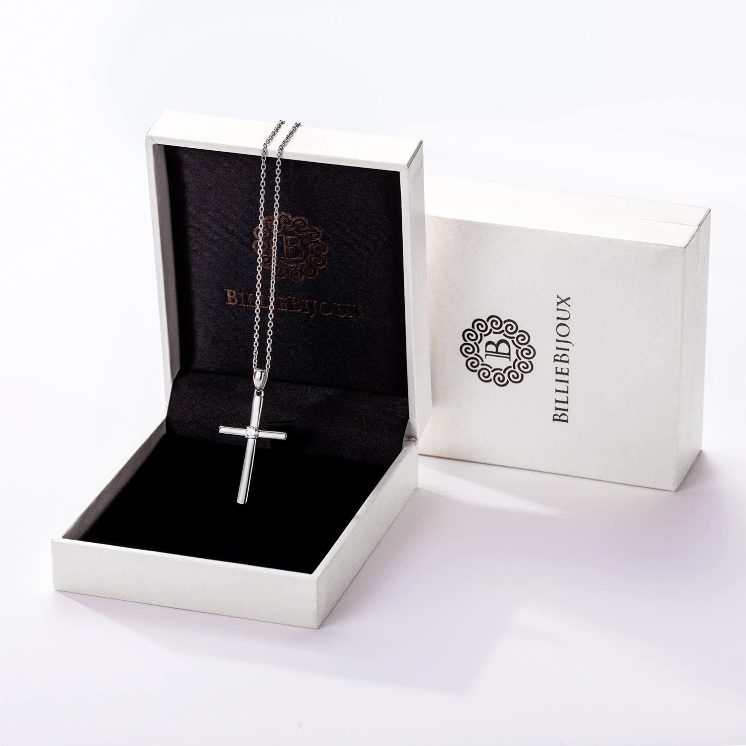 925 Sterling Silver Cross Pendant Necklace for Women - First Communion Gift, Religious Jewelry for Mom, Wife, Her - Perfect for Church, Weddings & Special Occasions