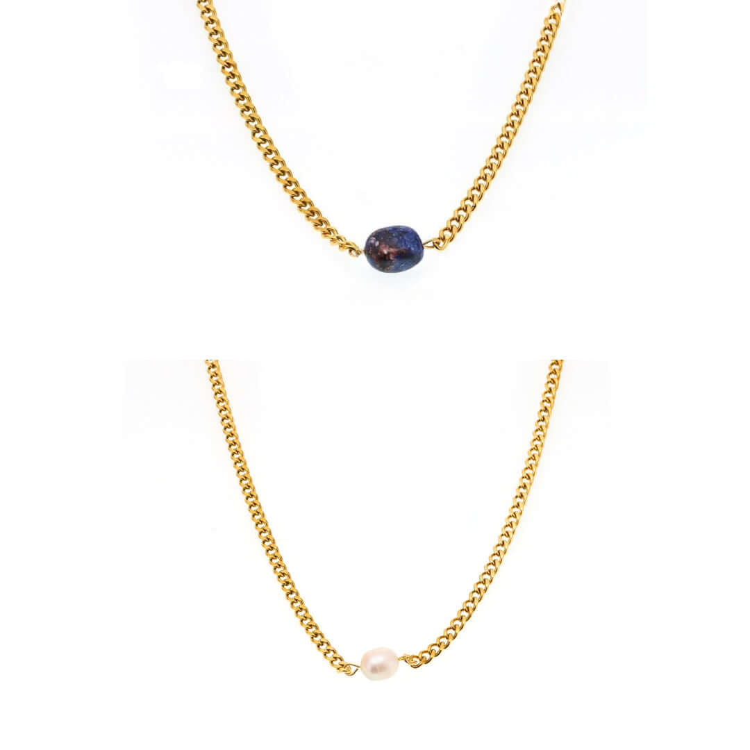 Elegant Modern Freshwater Pearl Gold Chain Necklace for Women | P539 | Perfect for Weddings, Parties & Everyday Wear