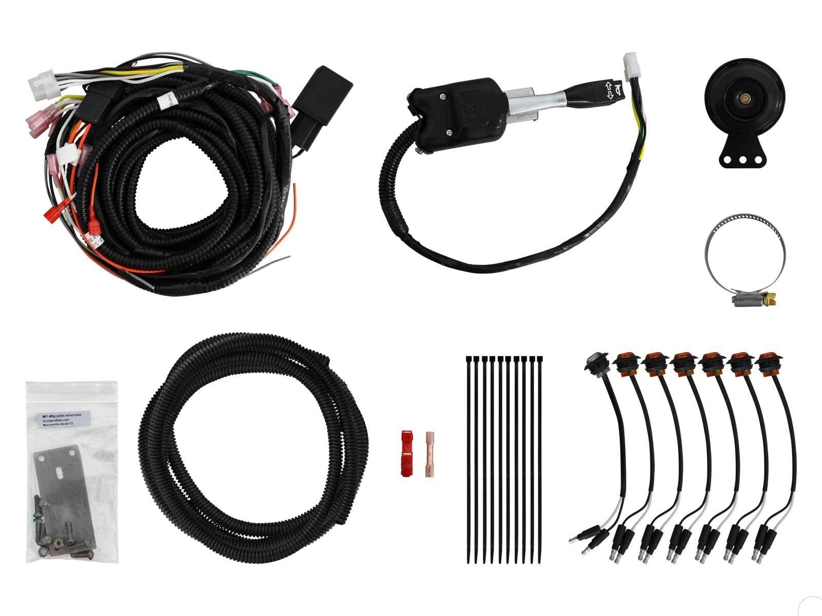 SuperATV Turn Signal Kit for Polaris Ranger XP 900 Crew (2014-2019) - Steering Column Switch & Horn Included - Perfect for Off-Road Safety & Night Driving