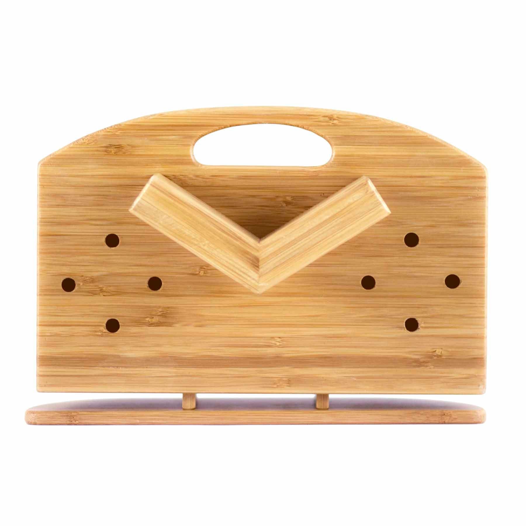 Eco-Friendly Bamboo Utensil Caddy for Dish Rack - 10.5