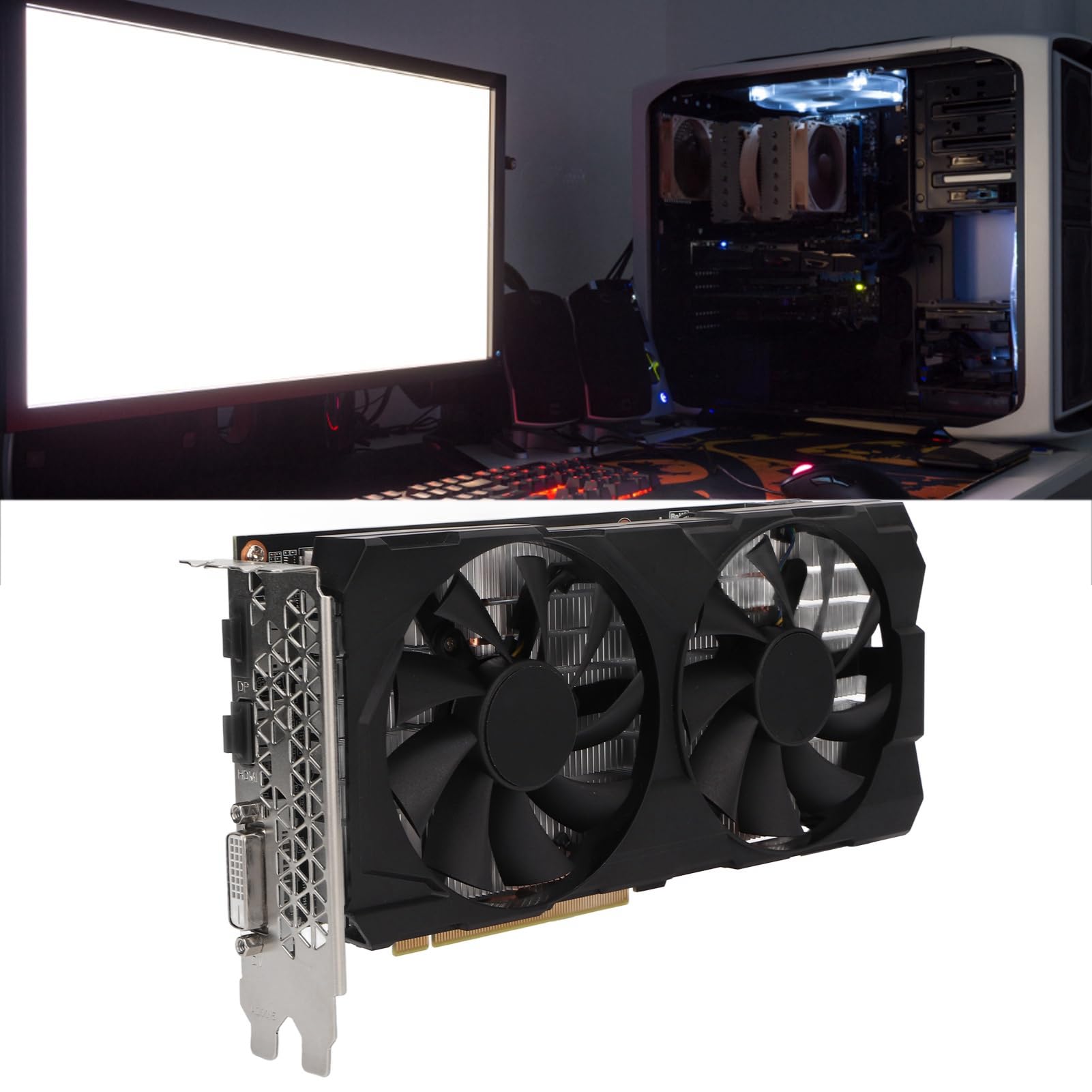 GTX 1660 Super Gaming Graphics Card - 6GB GDDR6 192-bit, Dual Fan Cooling, DVI/DP/HDMI Output - Perfect for 1080p Gaming, Video Editing & Streaming
