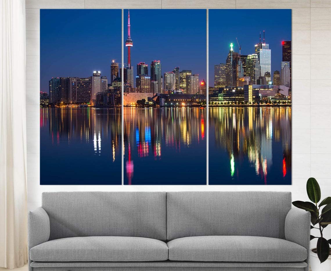 Montreal Canvas Art Print - Stunning Montreal Skyline Wall Decor for Home & Office - Canadian Wall Art, Quebec Cityscape Poster, Perfect for Living Room, Bedroom & Office Decor
