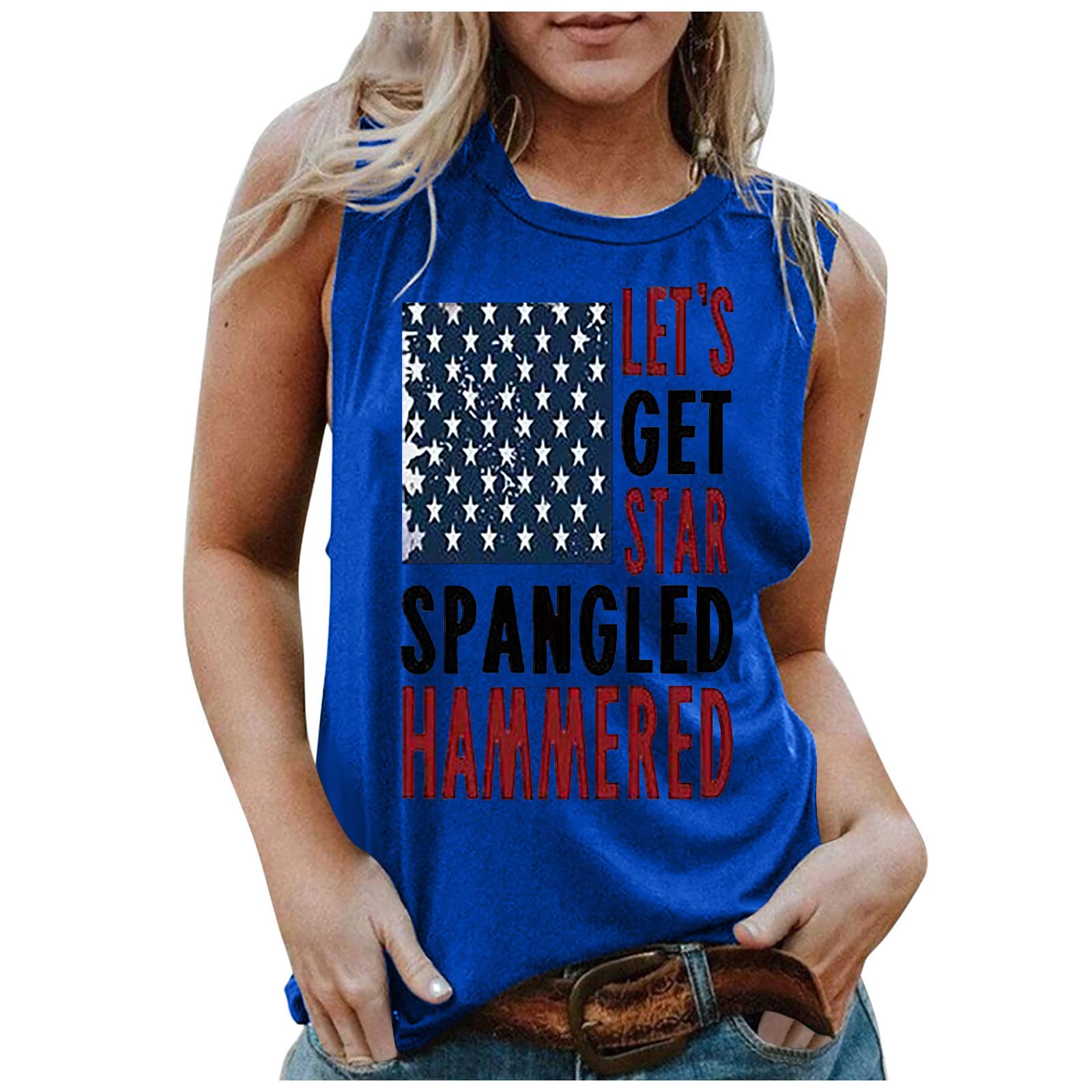 YZHM Women's Workout Tank Tops - Sleeveless Summer Blouses for Beach & Gym