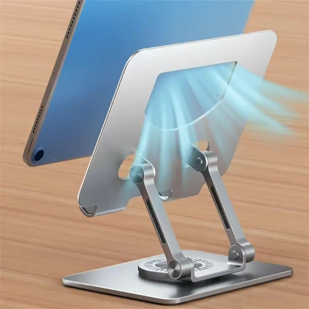 360° Rotatable Tablet Stand - Foldable & Adjustable Phone Holder for iPad, iPhone, Samsung - Perfect for Desk, Bed, Kitchen & Office Use