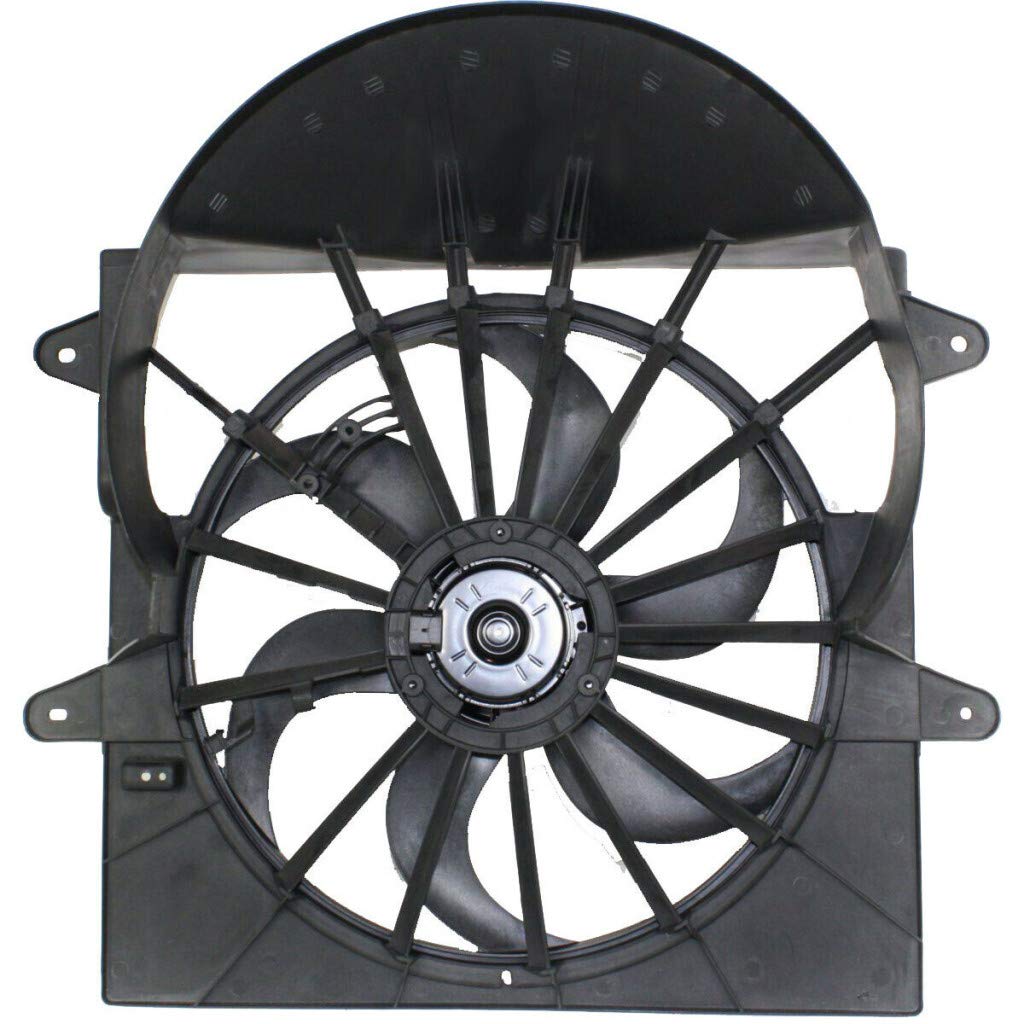 Jeep Grand Cherokee AC Fan Assembly 2005-2006 3.7L 4.7L Replacement Part CH3117102 5143208AA 5143209AA - Perfect for Cooling System Repair & Summer Driving Comfort