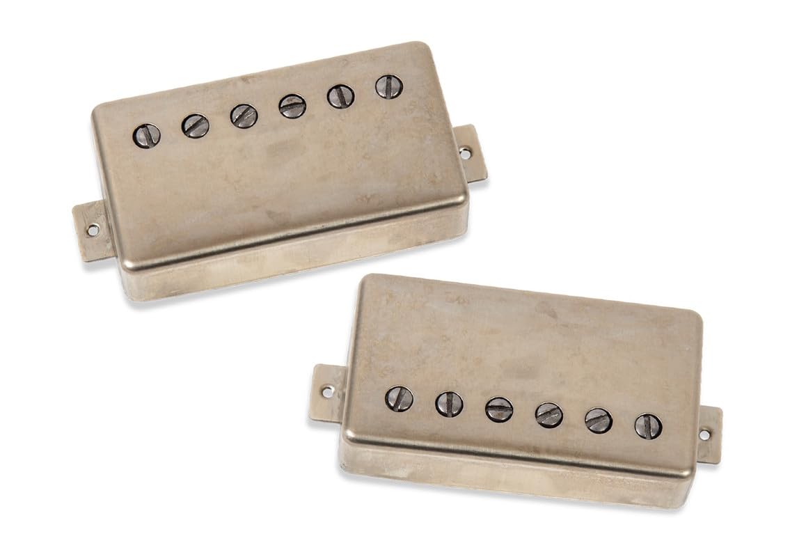 Seymour Duncan JB & Jazz Hot Rodded Humbucker Set - Electric Guitar Pickups for Blues, Rock, Country & Metal - Raw Nickel Finish - Ideal for Stage Performances & Studio Recording