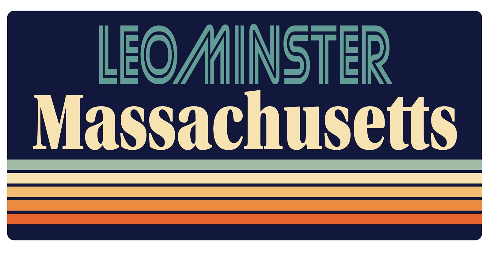 Vintage Leominster Massachusetts Fridge Magnet - 5 x 2.5 Inch Retro Souvenir for Refrigerators, Metal Cabinets & Office Decor - Perfect for Collectors, Travel Memories & Home Organization