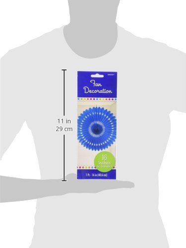 Royal Blue 16 Inch Handheld Tissue Paper Fan - Elegant Party Decorations for Weddings, Baby Showers & Home Decor