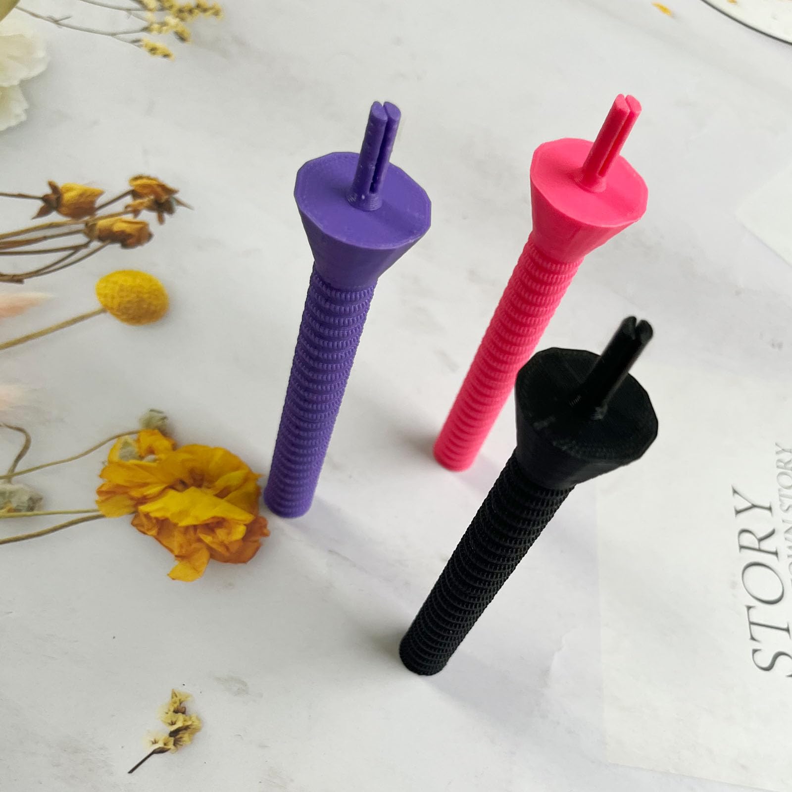 JILINWEI Purple Paper Flower Quilling Tool Set - Slotted Rolling Curling Kit for DIY Craft Projects - Perfect for Scrapbooking, Card Making, and Home Decor