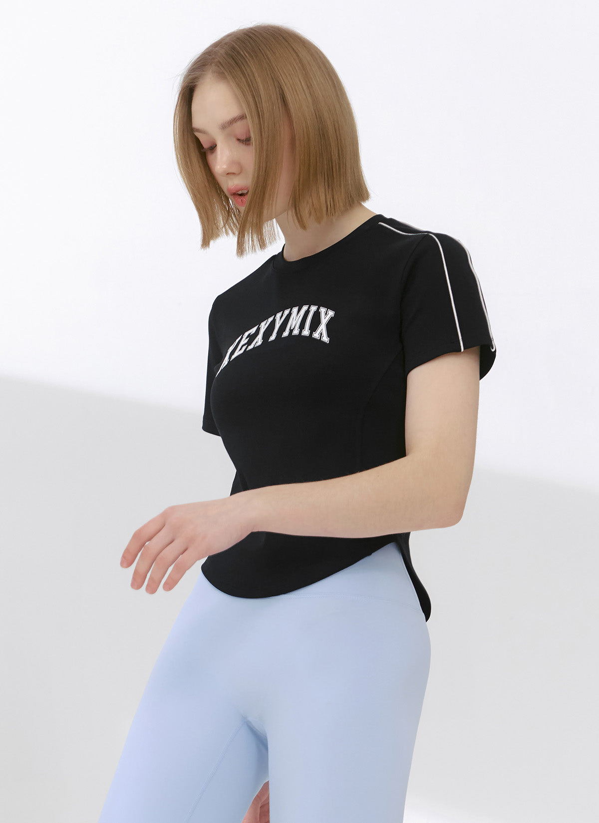 Trendy Color Block Crop Short Sleeve T-Shirt for Women | Summer Casual Fashion Top | Perfect for Beach Outings, Music Festivals & Street Style