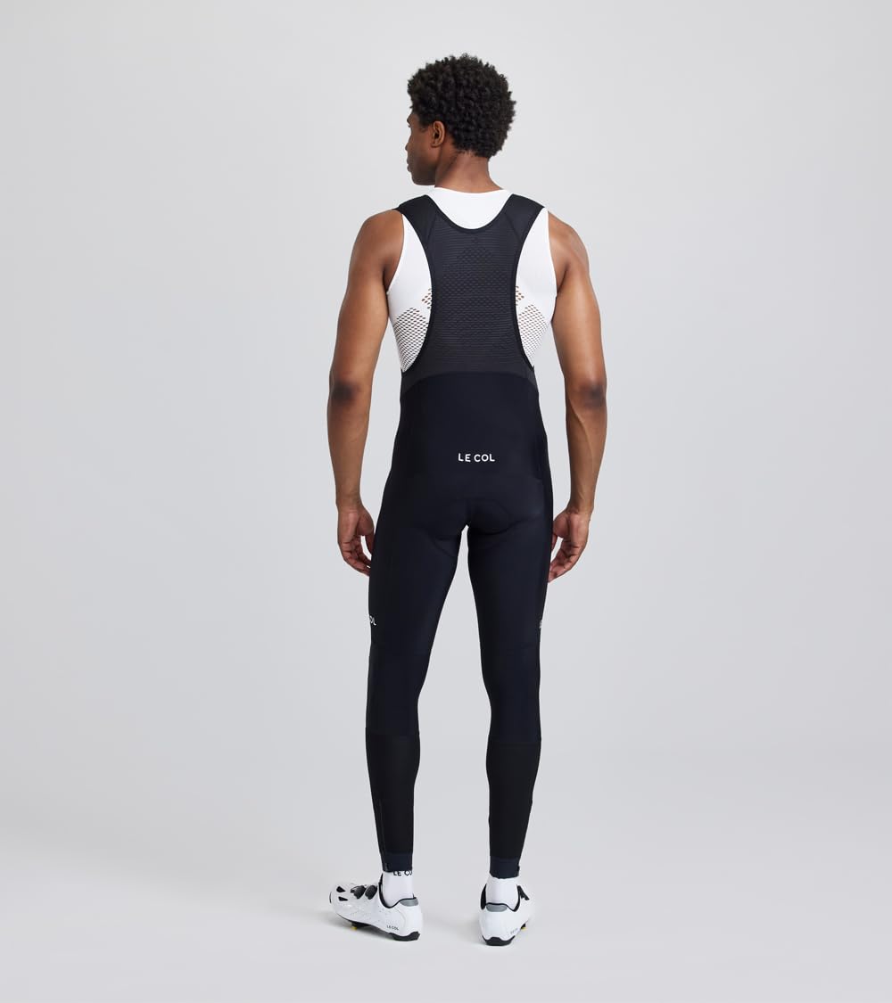 Men’s Pro Bib Cycling Tights - Sweat Wicking, Aerodynamic & Lightweight Bike Pants with Cuffed Ankles | Perfect for Road Biking, Indoor Training & Long-Distance Cycling