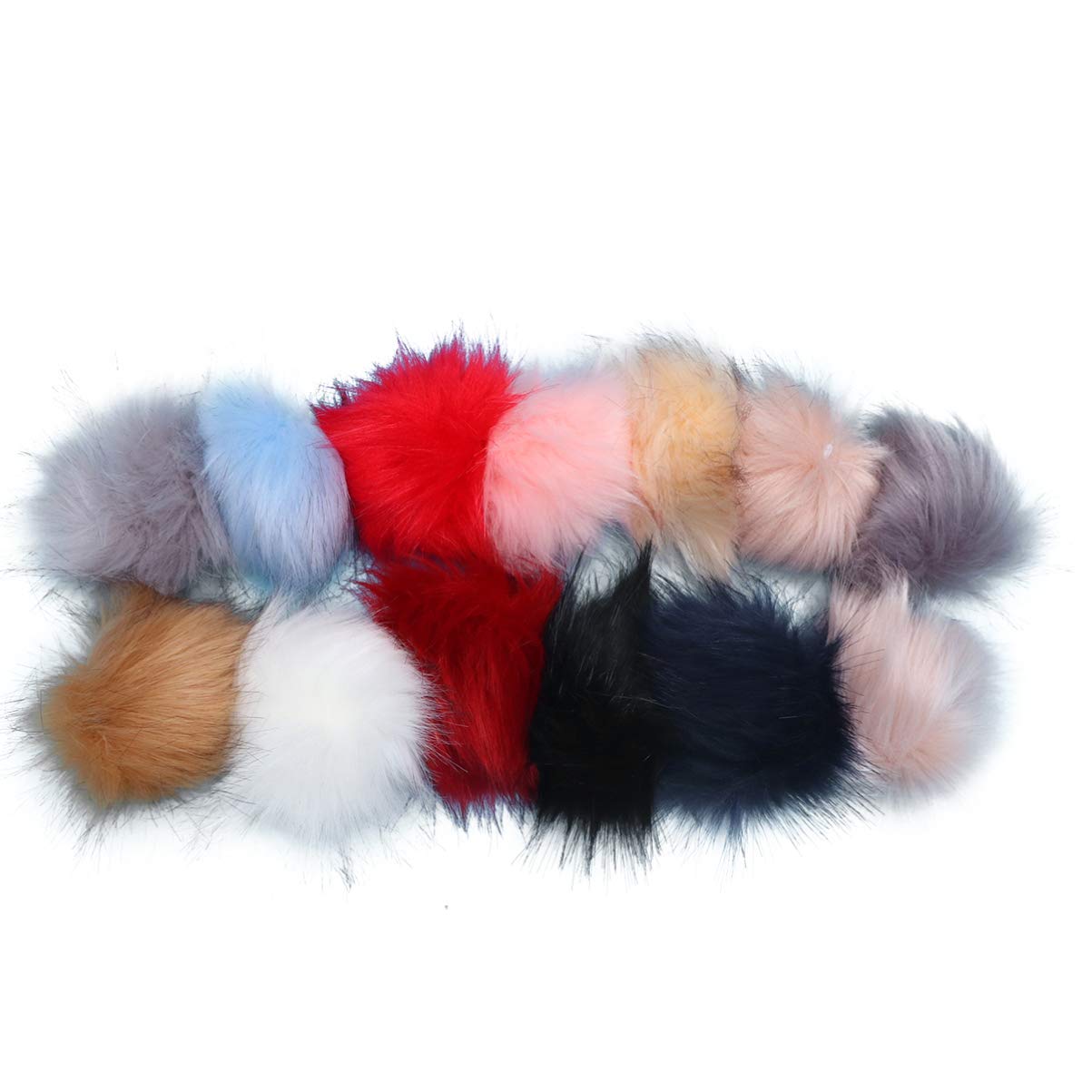 30pcs Fluffy Pom Pom Charms - Faux Fur Ball Keychain Charms for Bags, Jewelry & DIY Crafts - Perfect for Keychains, Earrings, Tassels & Home Decor Accessories