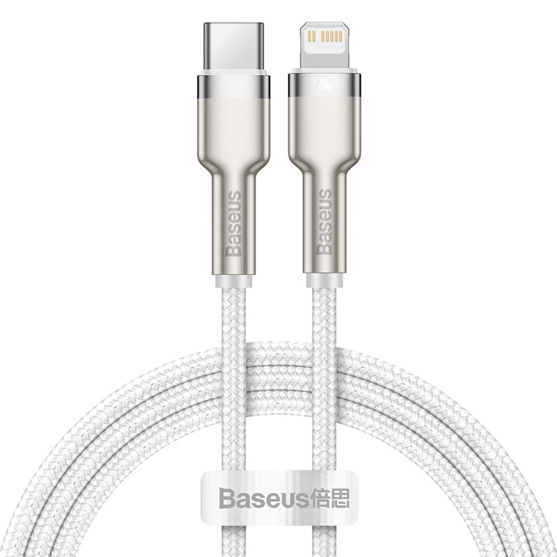 Baseus Premium Cafule Series 1M USB-C to Lightning Fast Charging Cable 20W - Durable Metal Connector for iPhone, iPad, AirPods - Perfect for Home, Office & Travel Charging