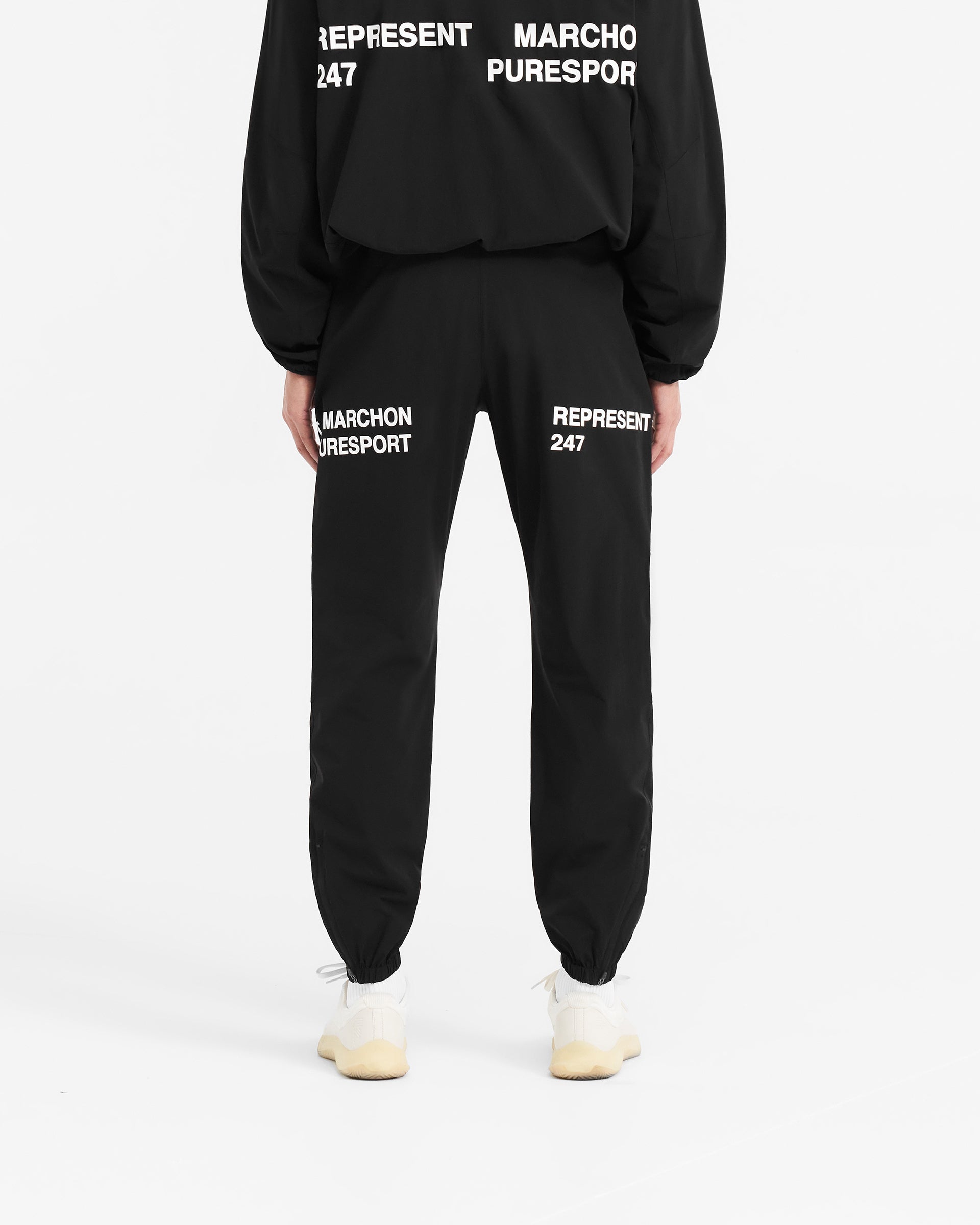 247 Marchon Puresport Training Pants for Men & Women - Breathable Workout Joggers with Stretch Waistband - Black Athletic Pants for Gym, Running & Casual Wear