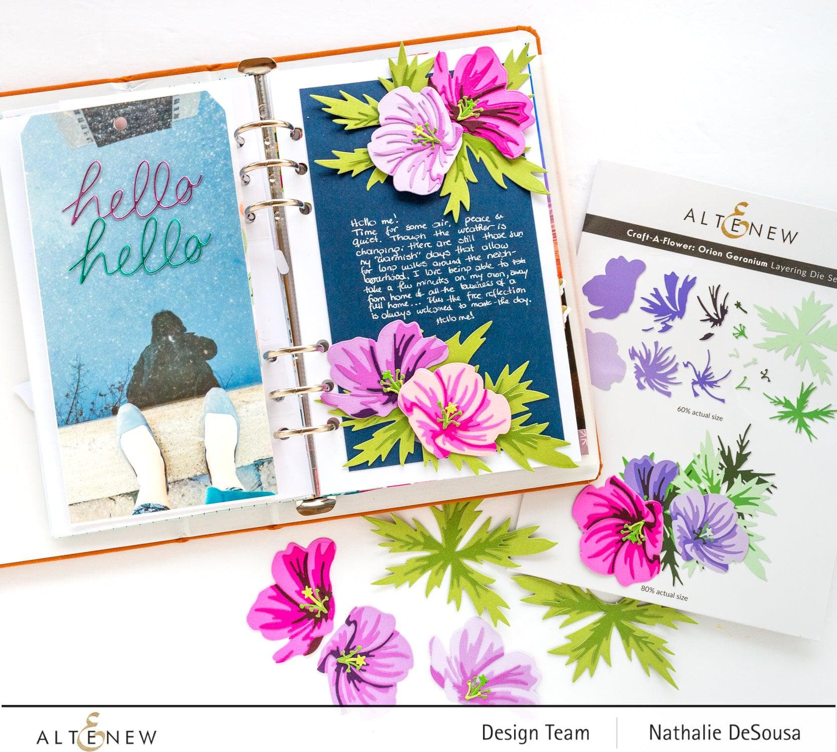 Orion Geranium Layering Die Set for Paper Flowers - Floral Crafting Dies for Scrapbooking, Card Making & DIY Projects - Perfect for Handmade Greeting Cards, Wedding Invitations & Home Decor