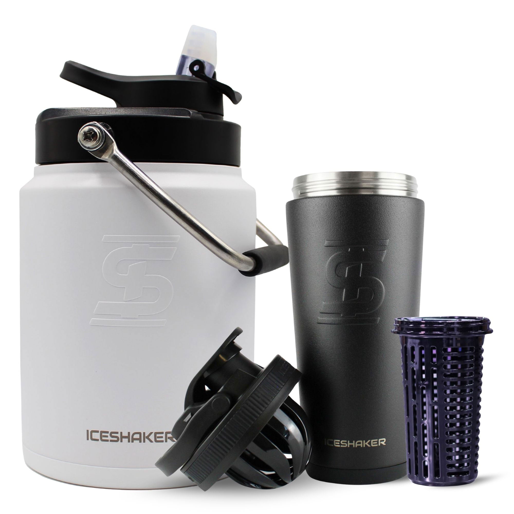 Premium Ice Shaker Hydration Pack - Insulated Water Bottle for Gym, Workout & Outdoor Sports - Leakproof & BPA-Free Shaker Cup for Protein Shakes & Cold Drinks