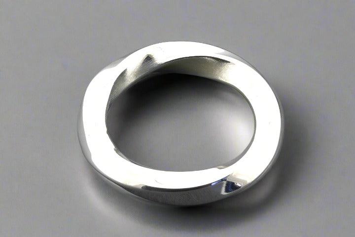 Clean Twist Band Sterling Silver Ring - Elegant Stackable Jewelry for Women, Perfect for Everyday Wear & Special Occasions