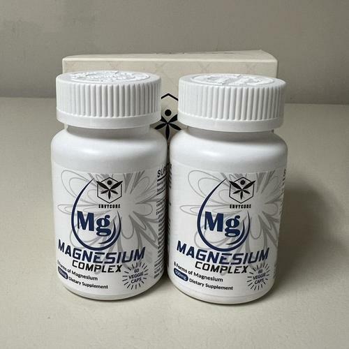 Premium Magnesium Complex Supplement with 8 Essential Forms, 500mg per Serving – Pack of 2 (120 Vegan Capsules Total) for Muscle Recovery, Stress Relief & Better Sleep