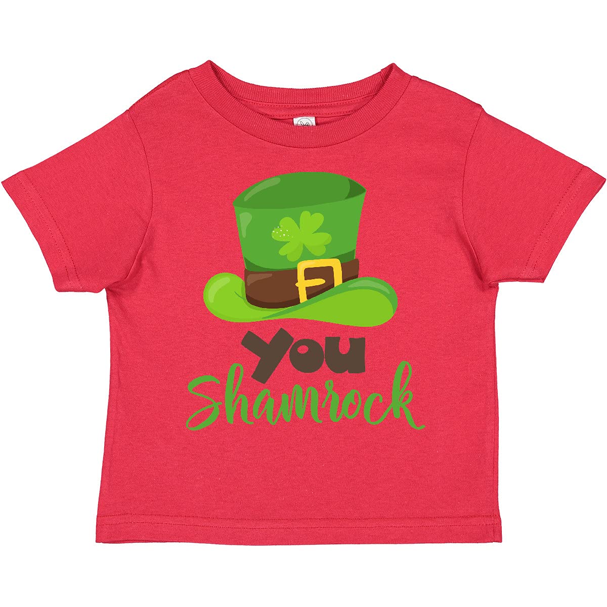 St. Patrick's Day Leprechaun Hat Toddler T-Shirt - Cute Shamrock Print Green Irish Apparel for Babies & Kids - Perfect for St. Paddy's Day Parties, Parades & Family Photos