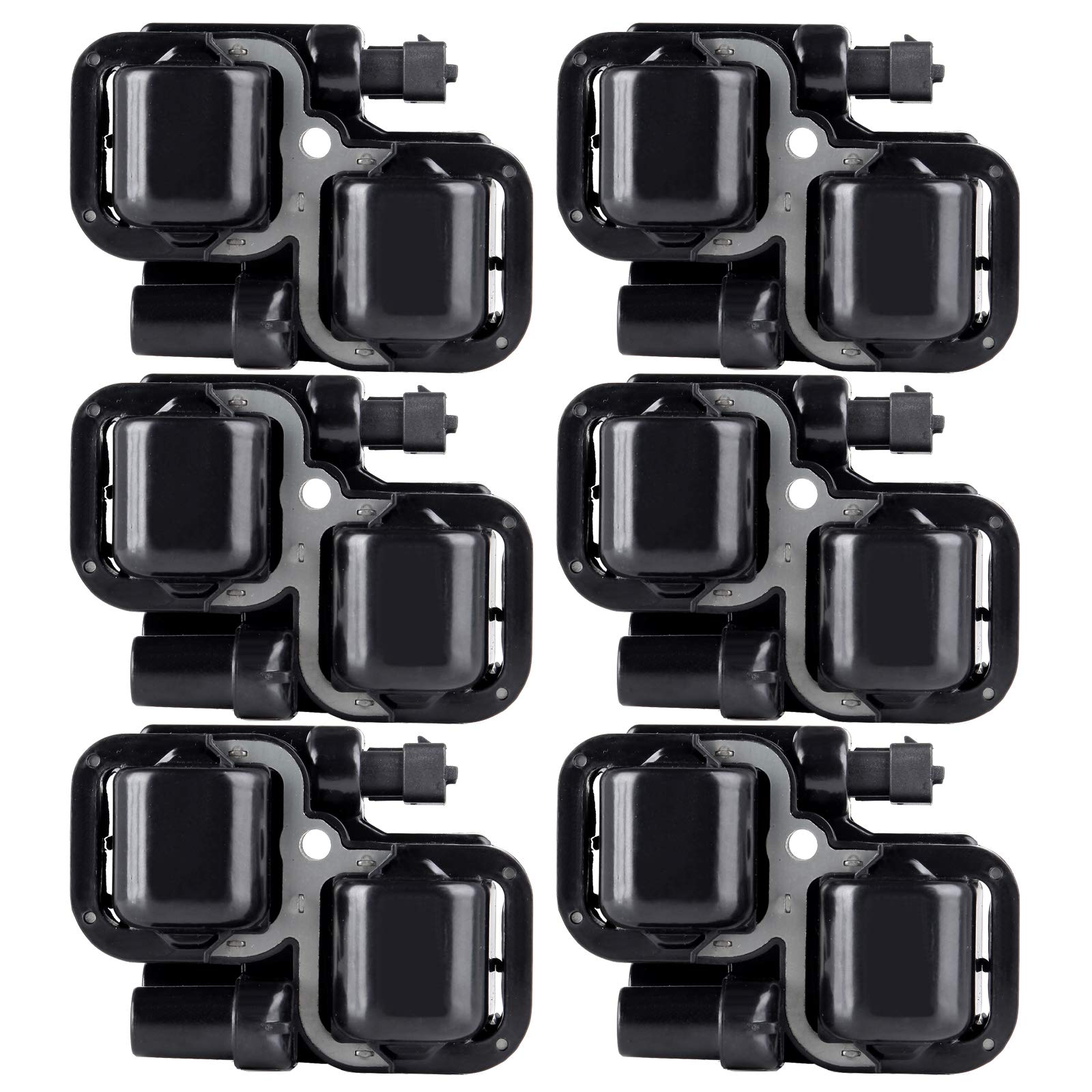 6-Pack Ignition Coil Set Compatible with Mercedes-Benz C-Class E-Class S-Class 1997-2011 - Replaces OEM UF359 C1444 - Perfect for Engine Performance & Tune-Up Maintenance