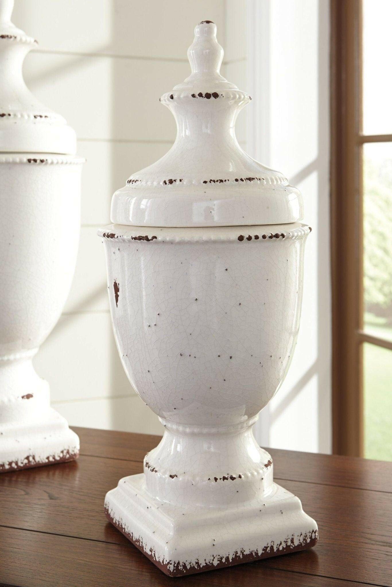 Devorit A2000274 Glass Jar with Lid - Elegant Decorative Storage Container for Kitchen, Bathroom & Office Organization