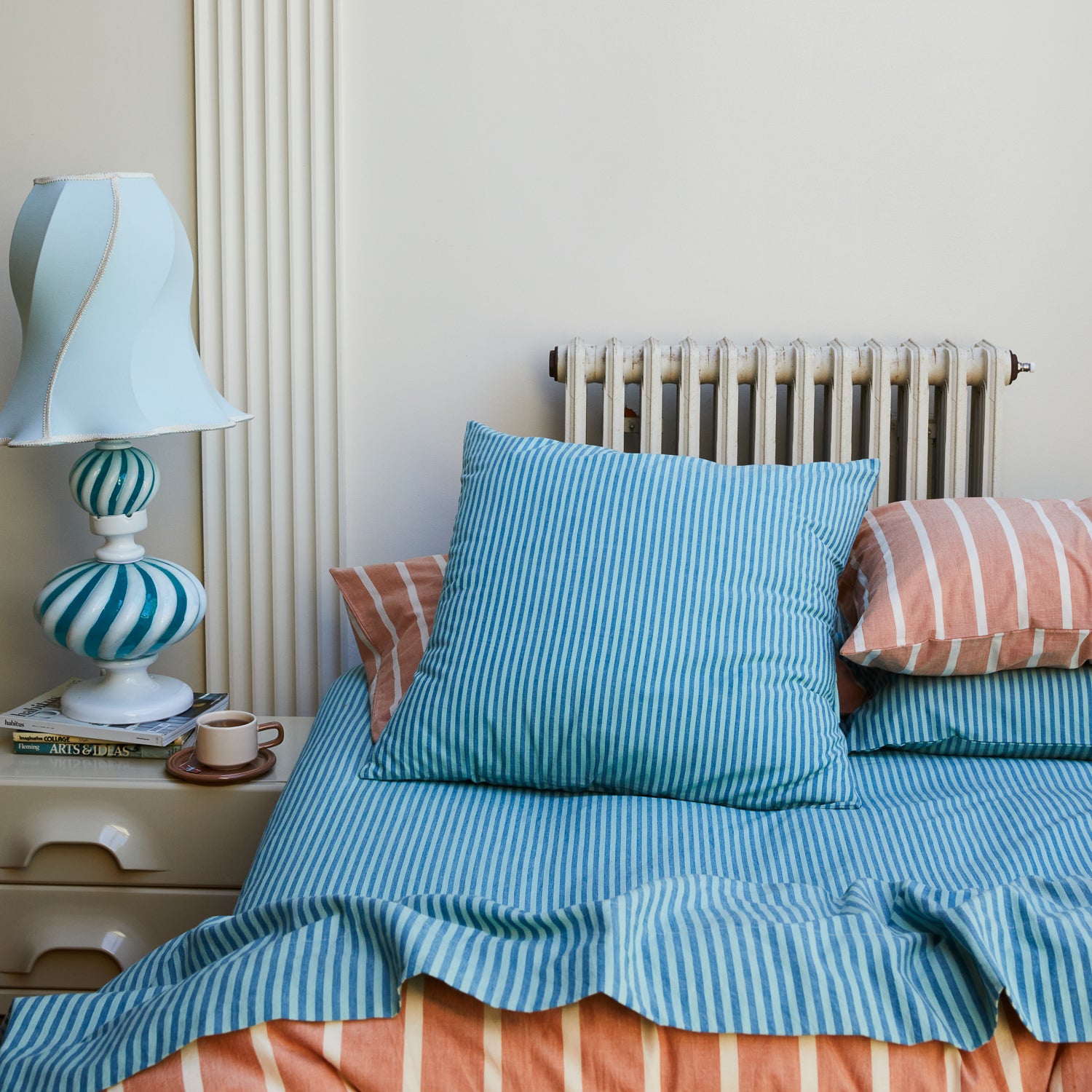 Premium Cordell Cotton Euro Pillowcase Set - Soft & Breathable Bedding - Capri Blue - Perfect for Guest Rooms, Master Bedrooms & Luxury Hotels