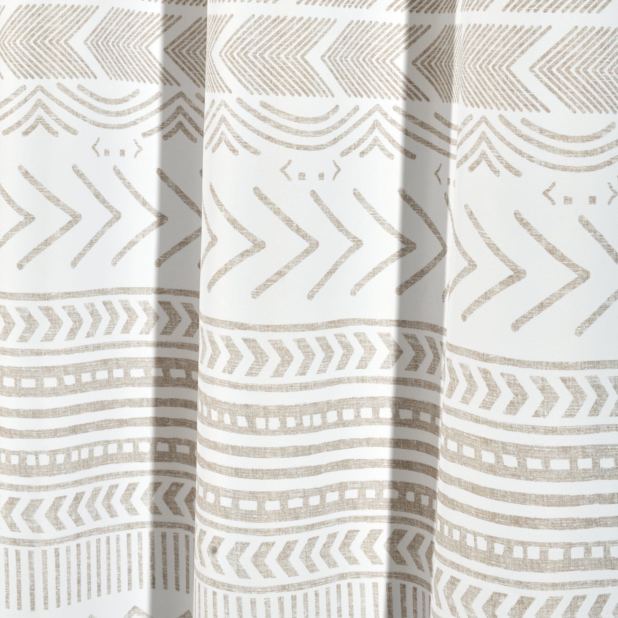 Hygge Geo Shower Curtain - Waterproof Bathroom Decor with Modern Geometric Pattern - Perfect for Cozy Home Spa & Scandinavian Style Bathrooms