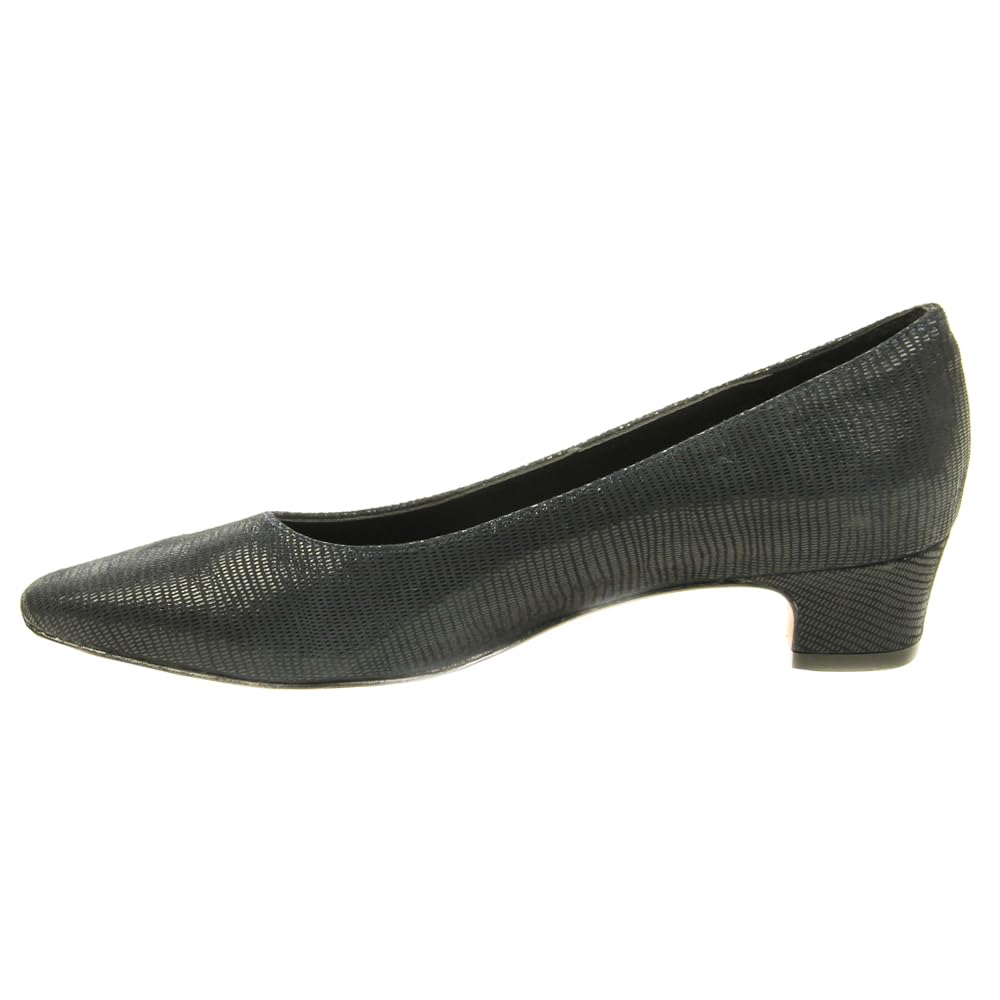 VANELi Women's Pointed Toe Block Heel Pumps - Low Heel Dress Shoes (1-2 Inch) for Office, Party & Casual Wear - Black Comfortable Work Pumps