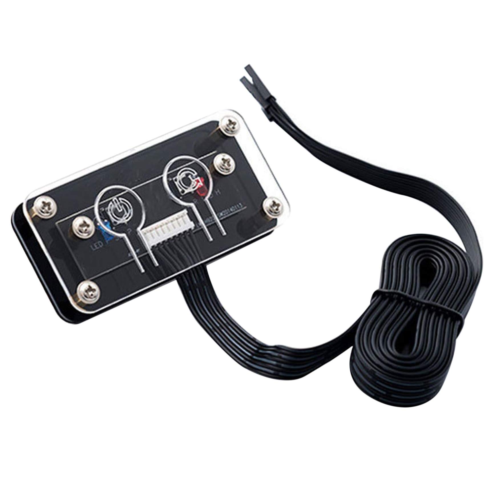 YHJIC External Power Switch with Restart Button for Desktop PC Case - Easy Power Control for Gaming Rigs, Workstations & Home Office Computers
