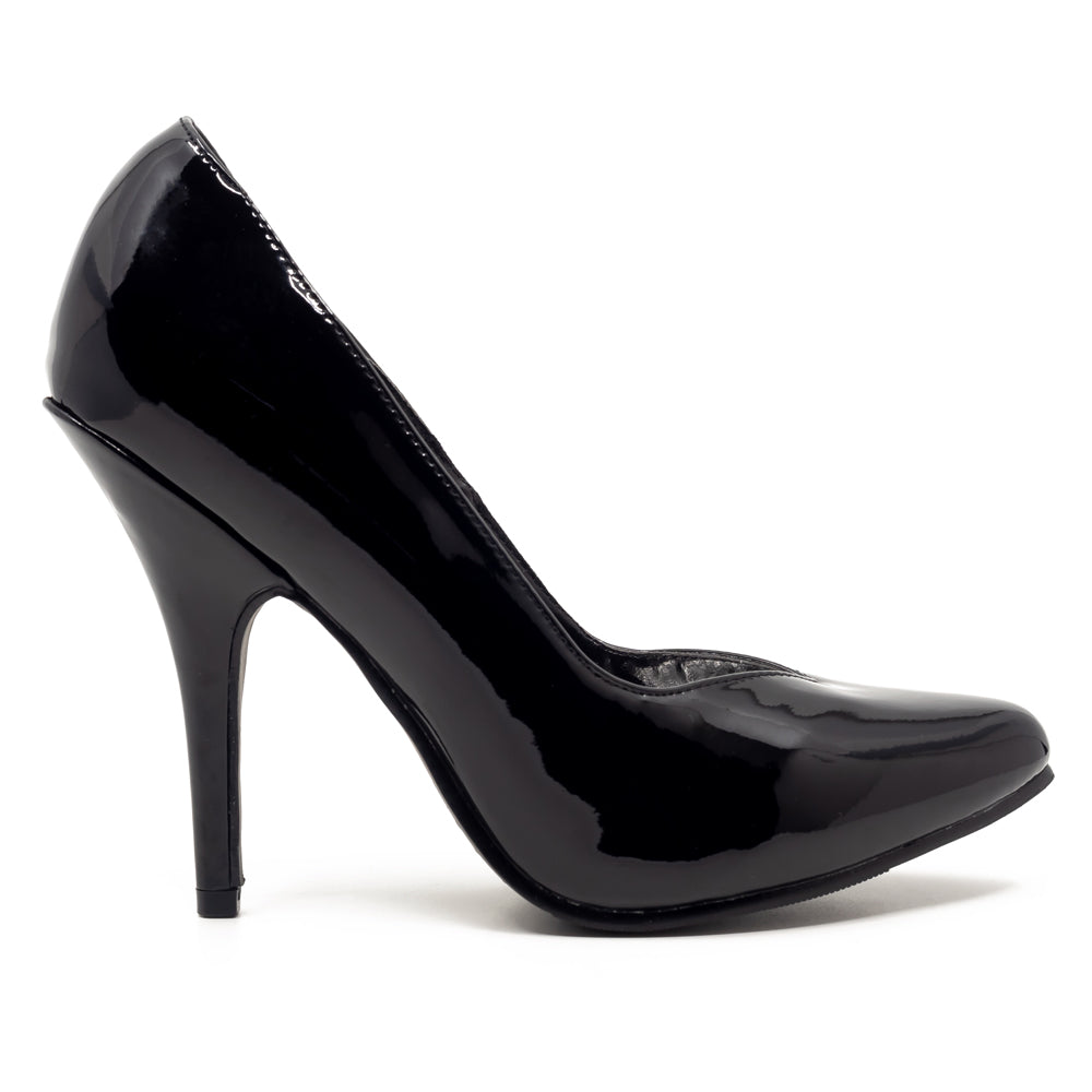 Ellie Shoes Women's 5-Inch High Heel Patent Leather Pumps in Black - Perfect for Office, Party & Evening Events