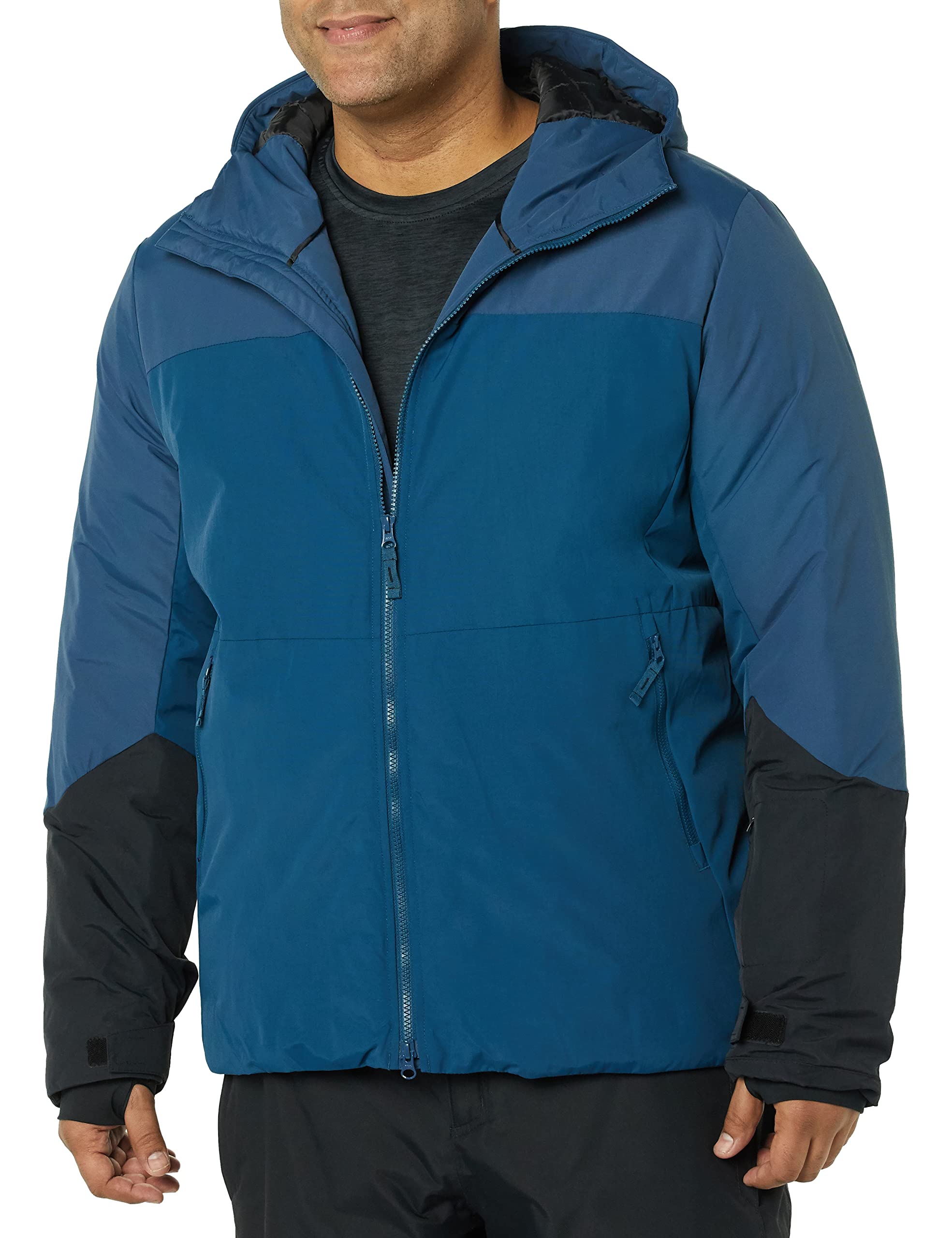Amazon Essentials Men's Long-Sleeve Insulated Water-Resistant Hooded Snow Jacket - Winter Coat for Snowboarding, Skiing & Outdoor Activities