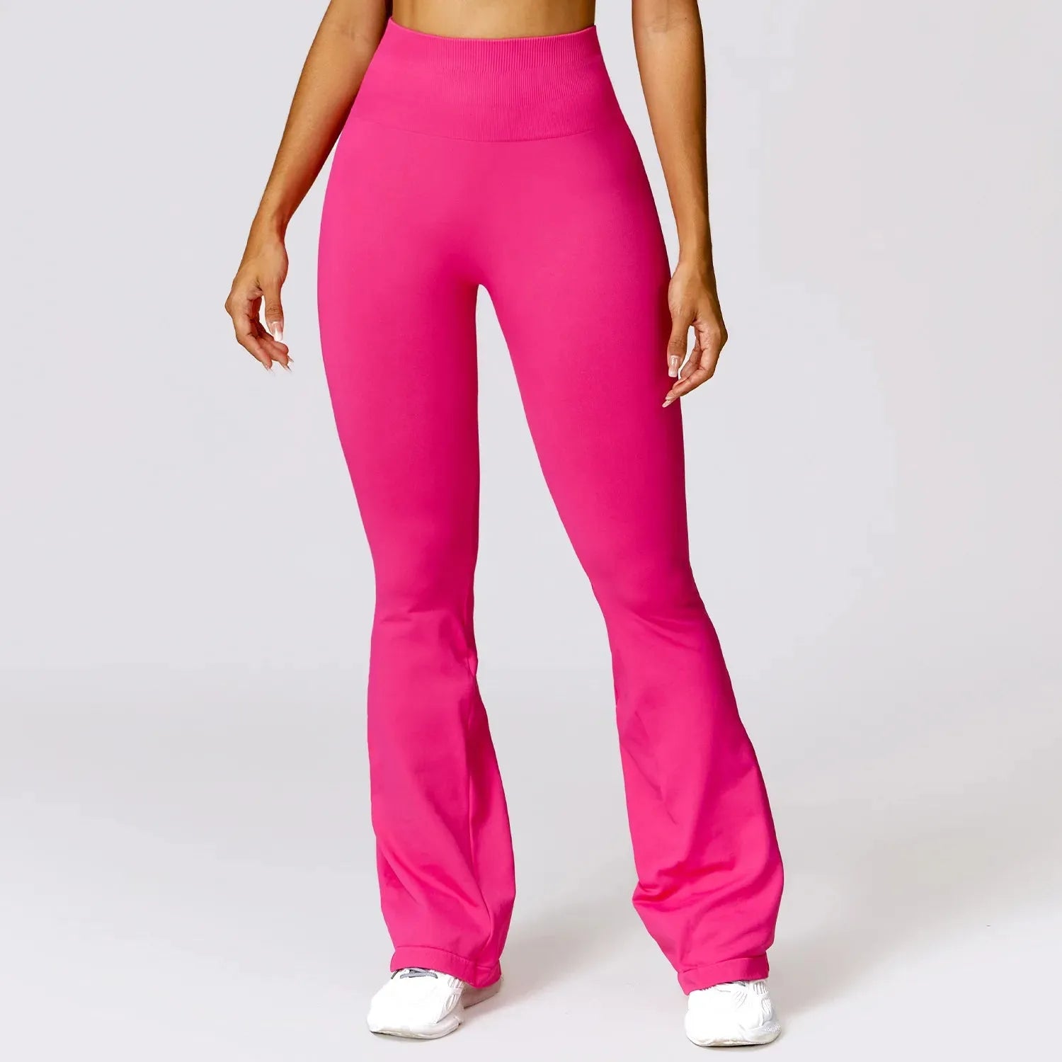 **Flare Leggings for Women - High Waist Seamless Yoga Pants, Wide Leg Gym Workout & Dance Trousers - Perfect for Yoga, Fitness, and Casual Wear**