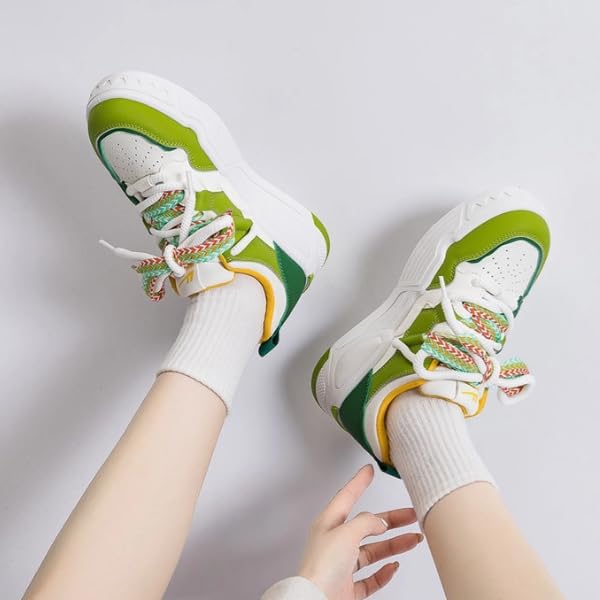 Trendy Women's Chunky Platform Sneakers - Comfortable Skate & Walking Shoes for Casual Streetwear | Perfect for Daily Wear, Gym, Running & Fashion Outfits