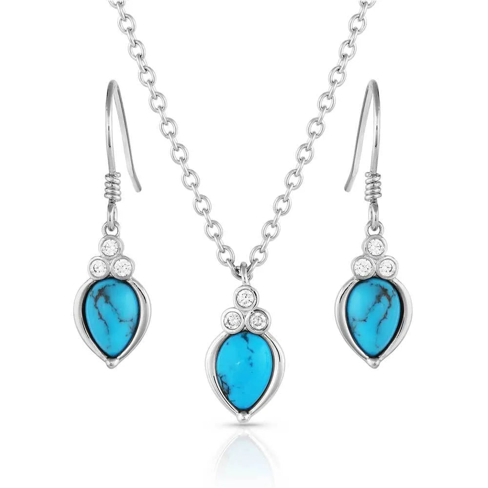 Elegant Iceberg Jewelry Set - Sterling Silver Necklace & Earrings for Women - Perfect for Parties, Weddings & Everyday Wear